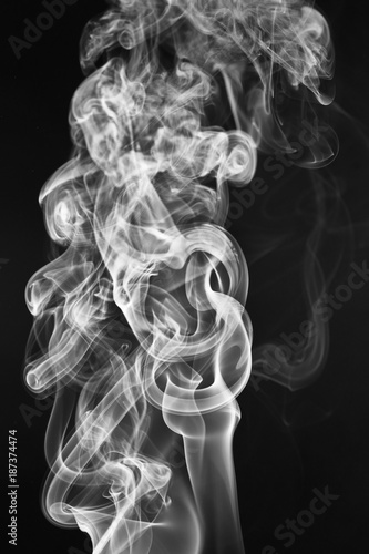 The elegant patterns and shapes of smoke