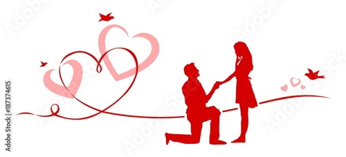 Hochzeit Herzen Paar