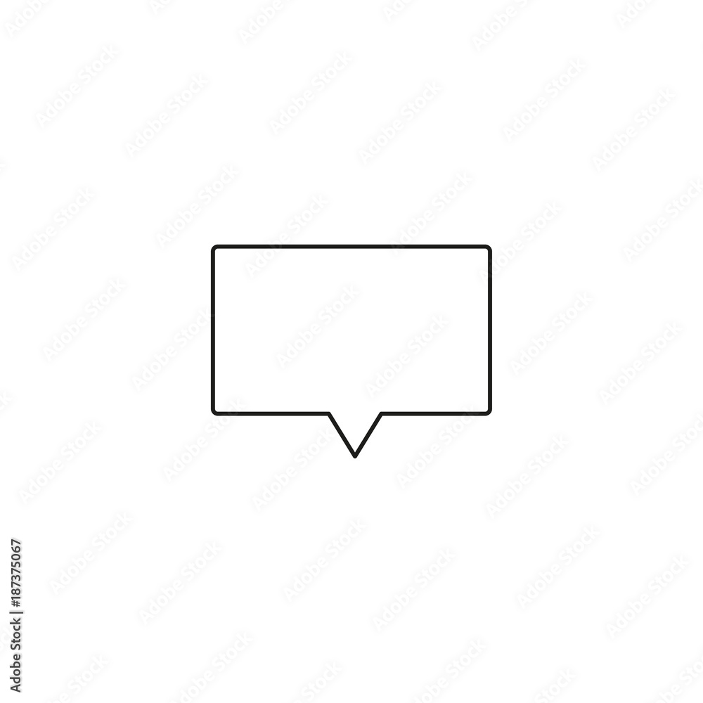 speech bubble isolated line vector simple icon speech bubble isolated line vector simple icon