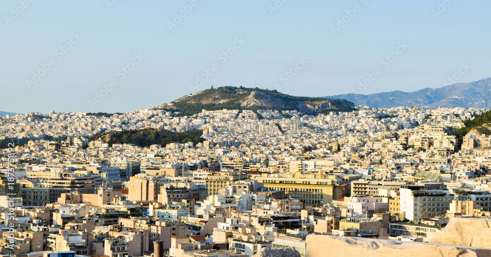 The Athens cityscape.