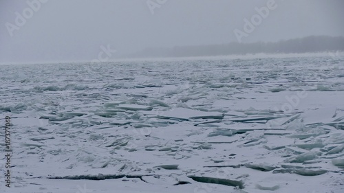 Принти на полотні Debacle, ice drift on the river