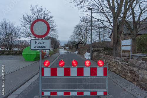 Flood in Germany. January 2018 photo