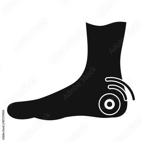 Foot heel icon, simple style