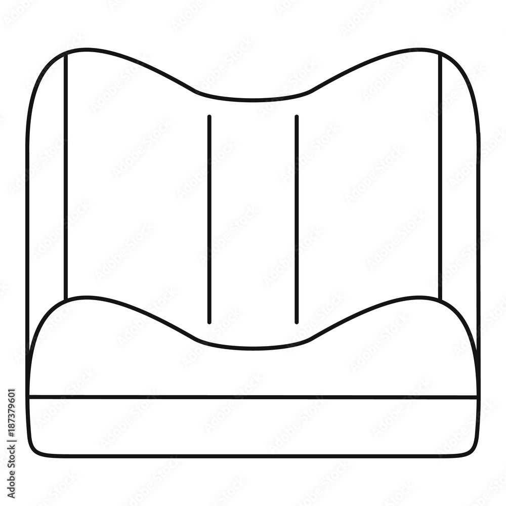 Orthopedic pillow icon, outline style Orthopedic pillow icon, outline style
