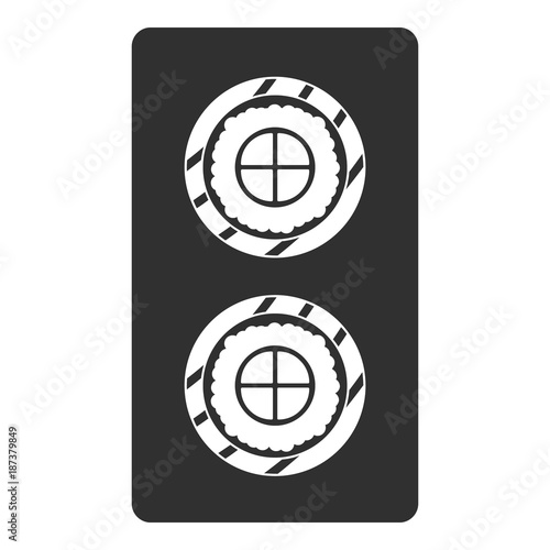 Fish roll icon, simple style