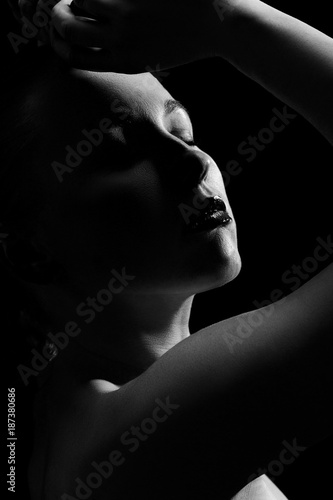woman in dark