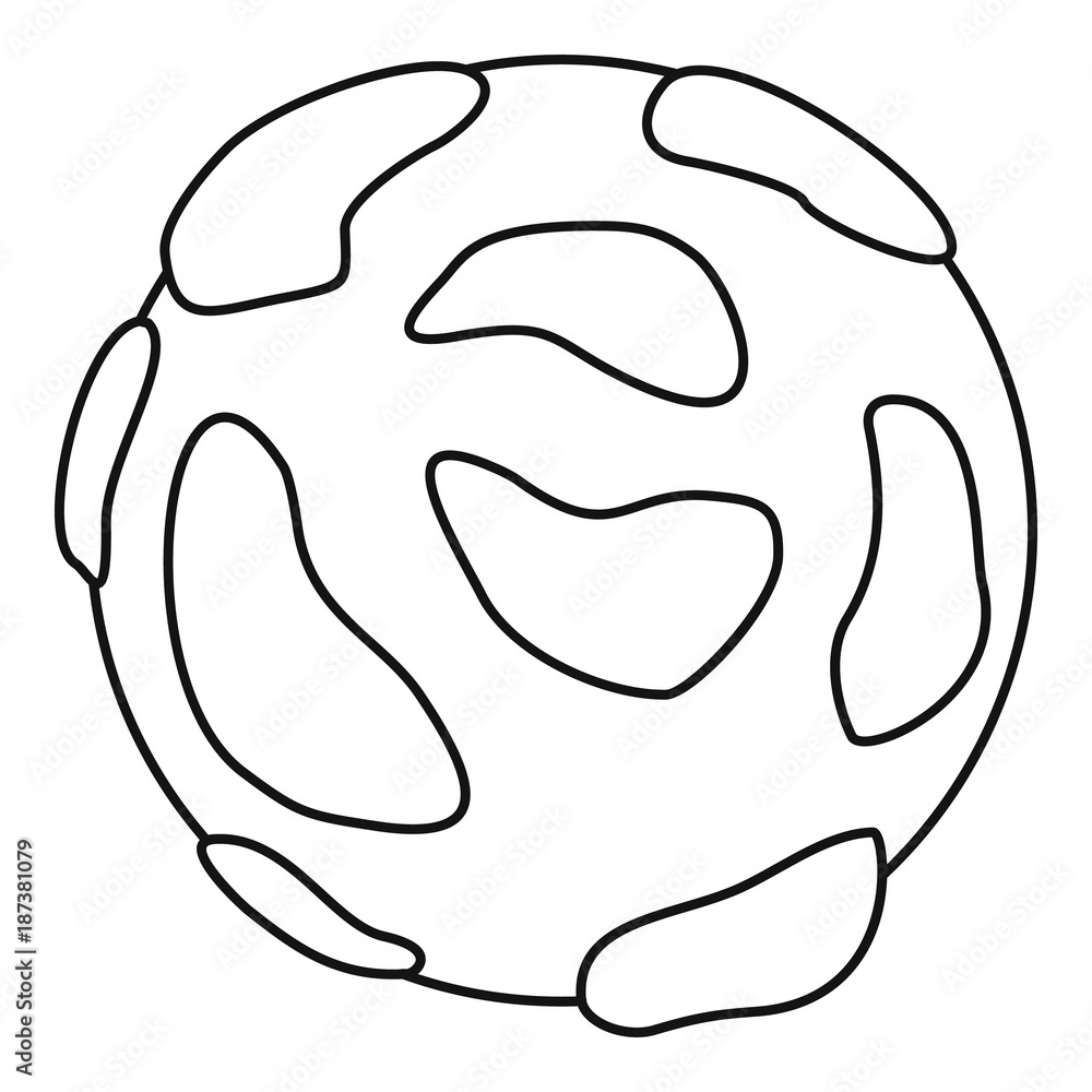 Beautiful planet icon, outline style Beautiful planet icon, outline style