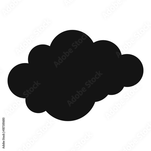 Cloud with downfall icon. Simple illustration of cloud with downfall vector icon for web