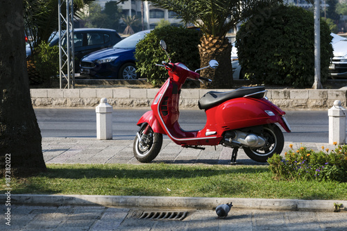 the red moped