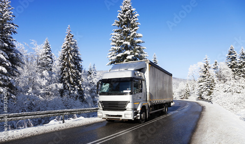 Driving a truck during the winter