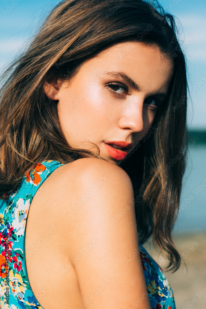 Beautiful Woman on the Beach Beautiful Woman on the Beach