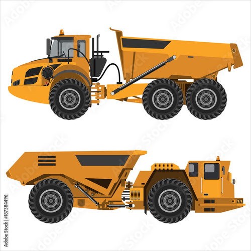 powerful articulated dump truck