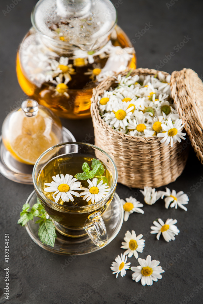 Cup of chamomile tea Cup of chamomile tea
