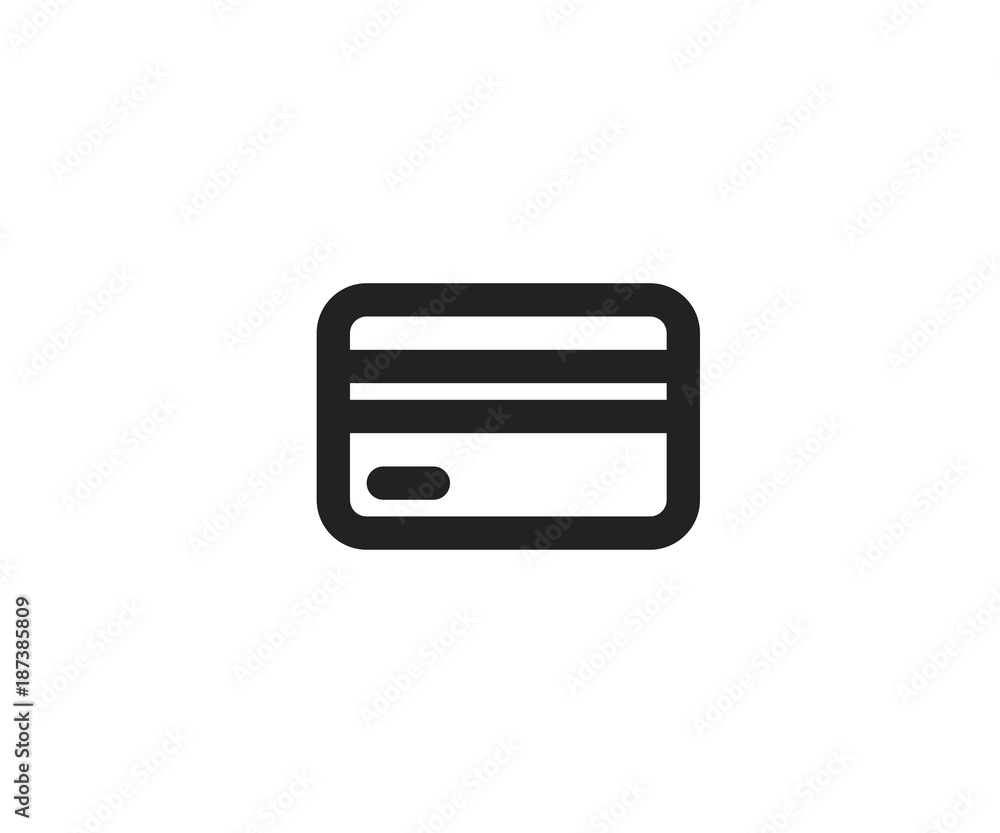 Credit Debit Card Icon Line Flat Vector Credit Debit Card Icon Line Flat Vector