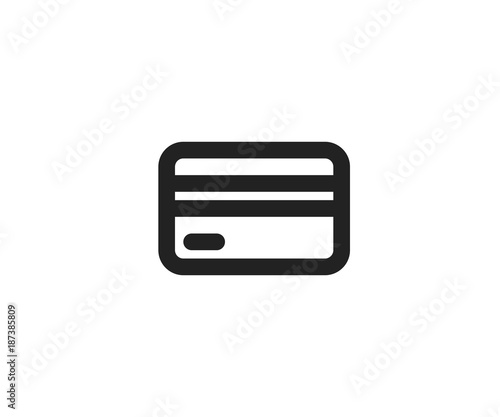 Credit Debit Card Icon Line Flat Vector