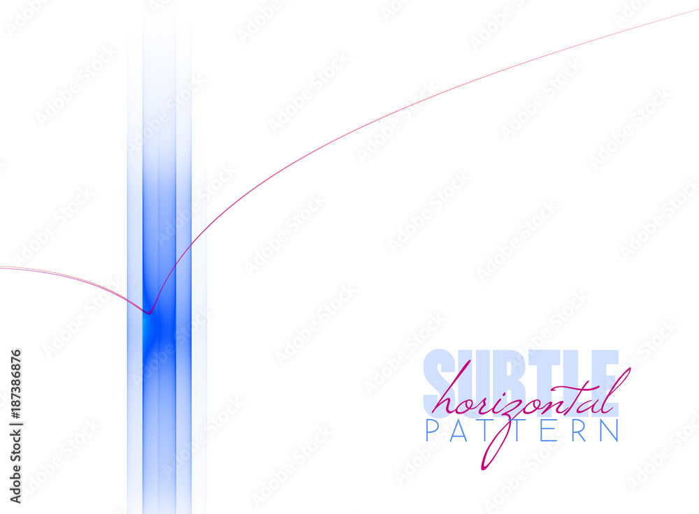 Horizontal pattern with blue stripe and red curved line