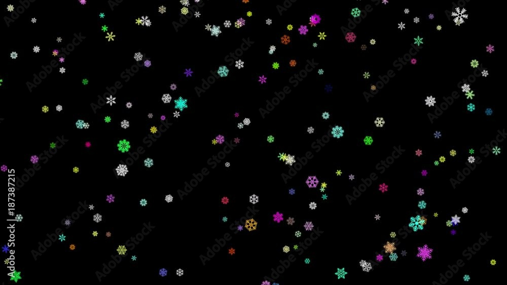 Snowflakes fallen on black Snowflakes fallen on black