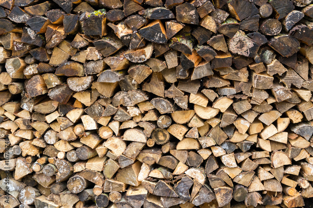 Pile firewood prepared for fireplace. Kiln-dried firewood background. Pile firewood prepared for fireplace. Kiln-dried firewood background.
