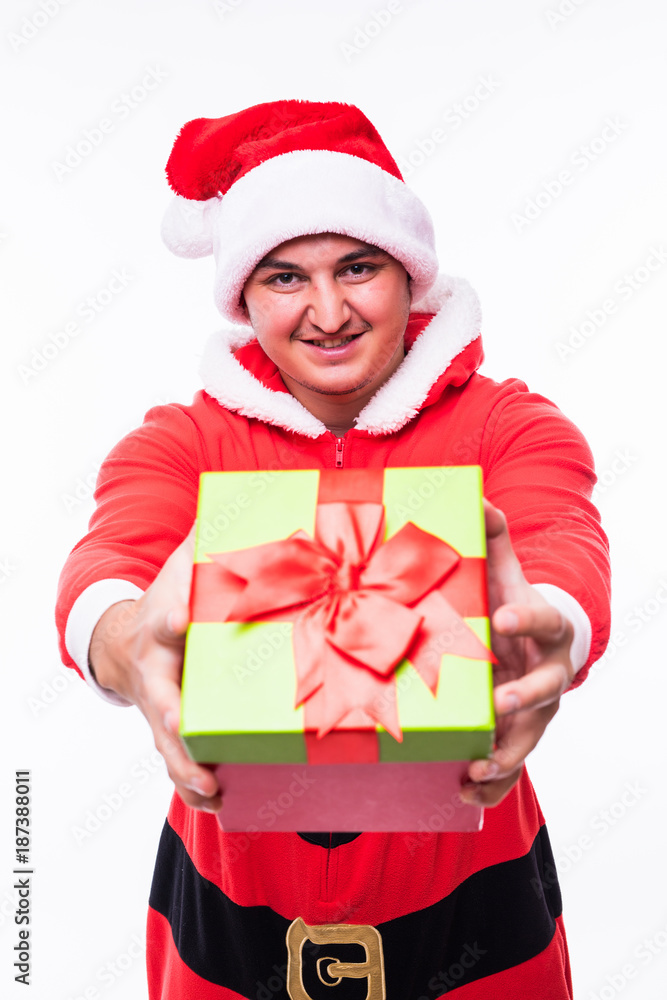 Santa Claus. Young Santa Man with Christmas Gift Boxes Presents Emotional Having Fun Smiling. Handsome Fashion guy Happy. New Year. Sporty Santa Claus. Xmas Holiday Santa Claus. Young Santa Man with Christmas Gift Boxes Presents Emotional Having Fun Smiling. Handsome Fashion guy Happy. New Year. Sporty Santa Claus. Xmas Holiday