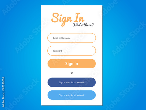 Vector login form