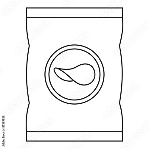 Potato chips icon, outline style
