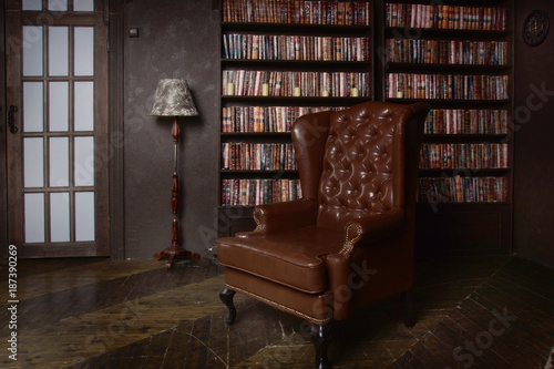 Classical library room photo