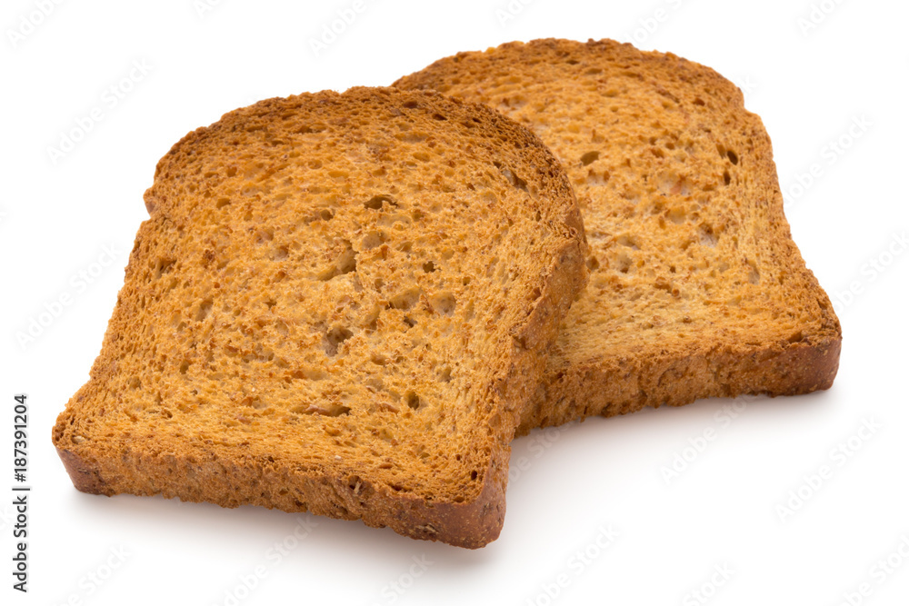 Sliced Toast Bread isolated on white background, top view. Sliced Toast Bread isolated on white background, top view.