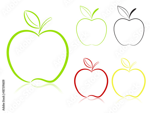 Apple set. Vector