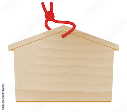 絵馬のイラスト 木目有り 合格祈願 日本の伝統 神社仏閣 Stock Vector Adobe Stock