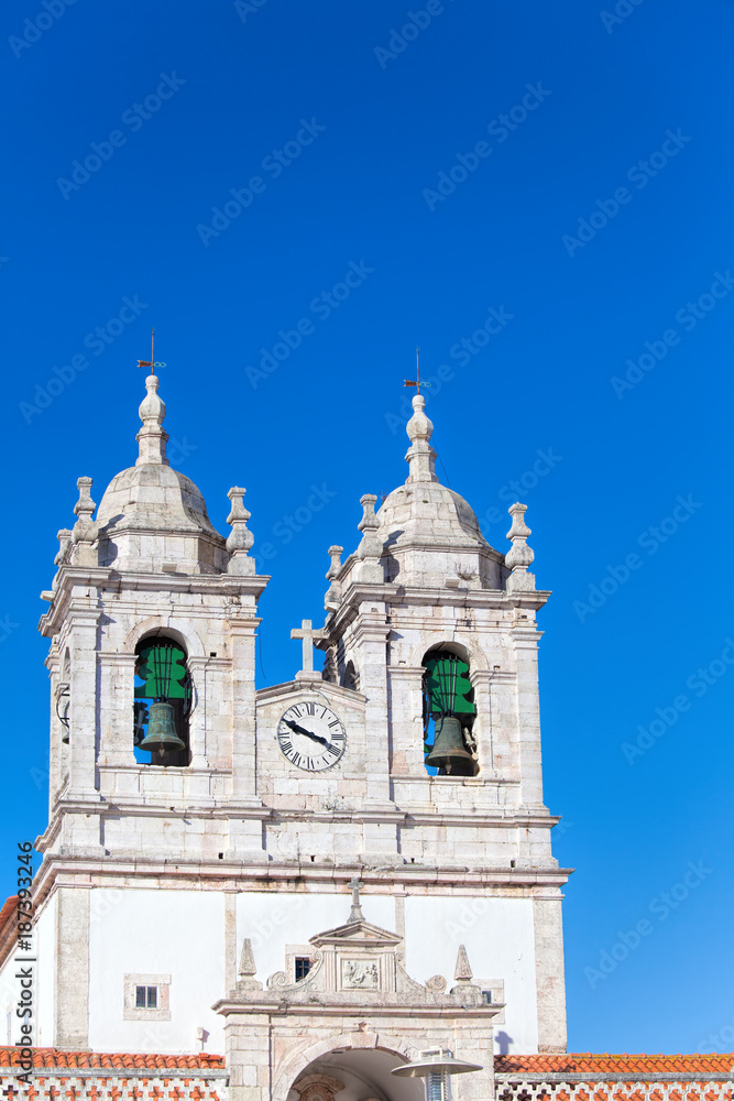 Church of Our Lady of Nazare (Igreja de Nossa Senhora da Nazare) located on the  Nazare, Portugal
