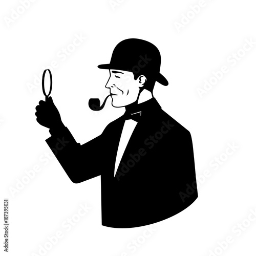 Icon of the detective with a magnifying glass.