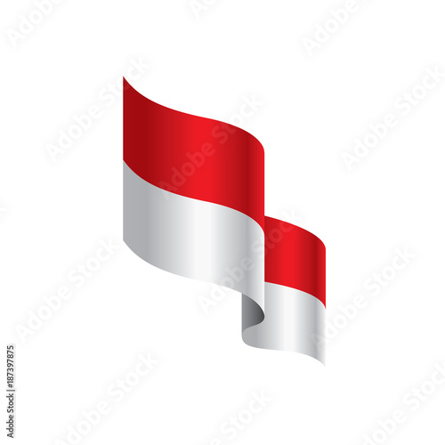 Indonesia flag, vector illustration