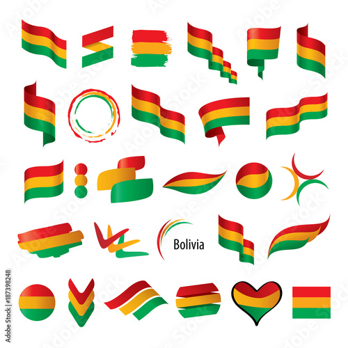 Bolivia flag, vector illustration
