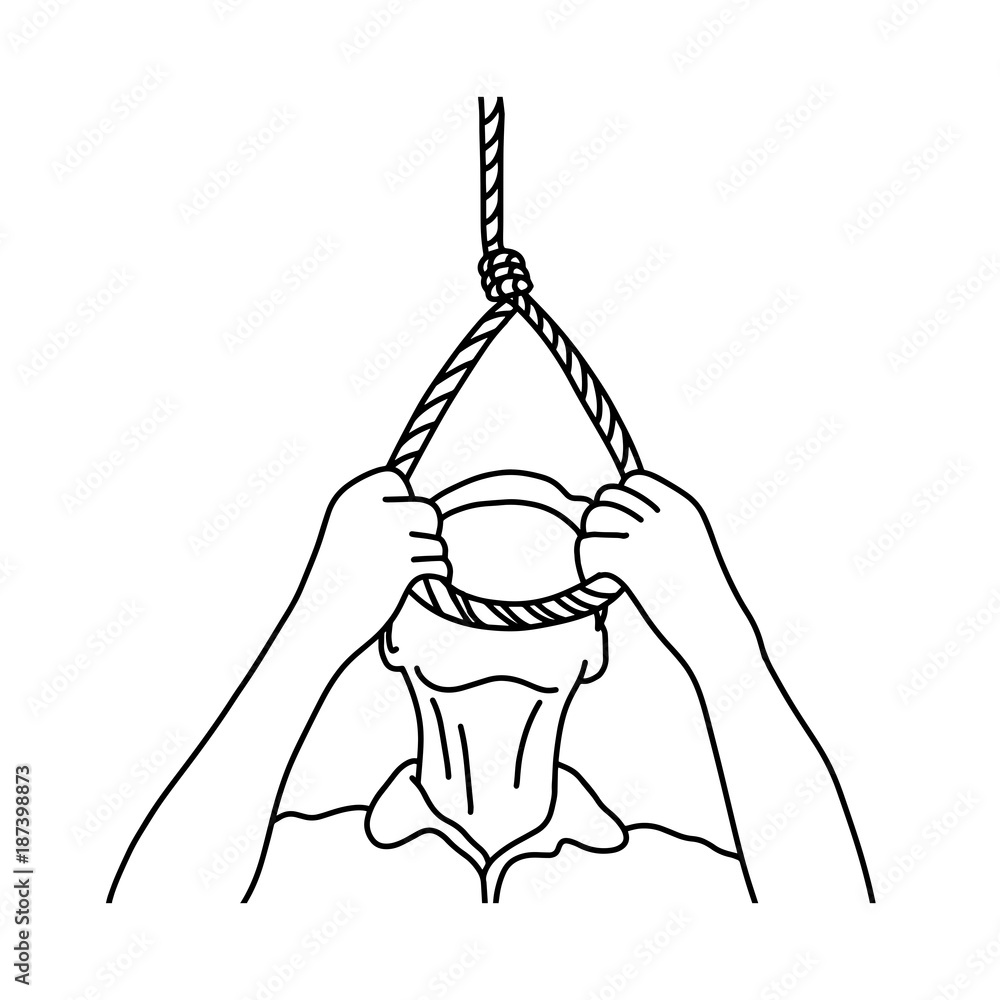 suicide hanging drawing