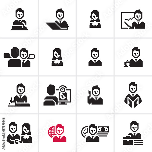 Business people icons