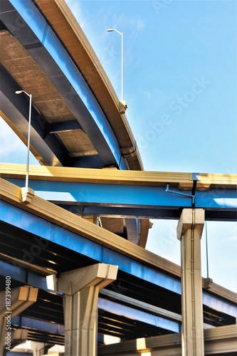 Canvas Print US Infrastructure Bridge Overpass - Transportation and Infrastructure - City Sce