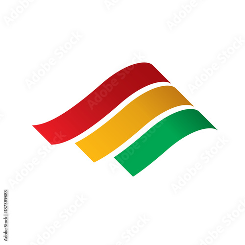 Bolivia flag, vector illustration