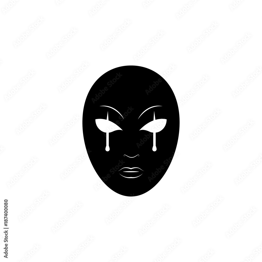 Crying Mask icon. Carnival element icon. Premium quality graphic design icon. Baby Signs, outline symbols collection icon for websites, web design, mobile