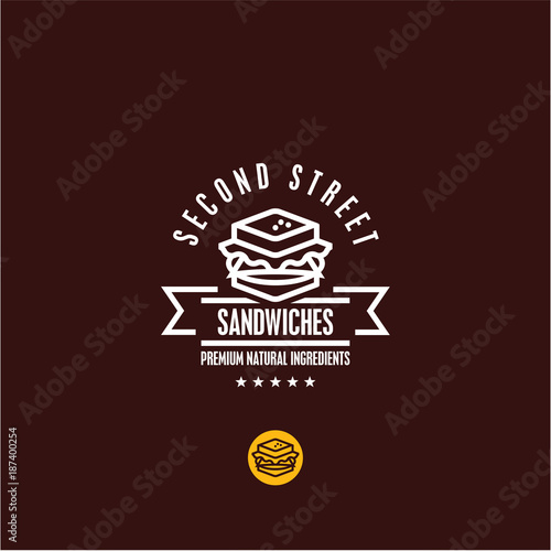 Sandwich icon. Sandwiches menu label.