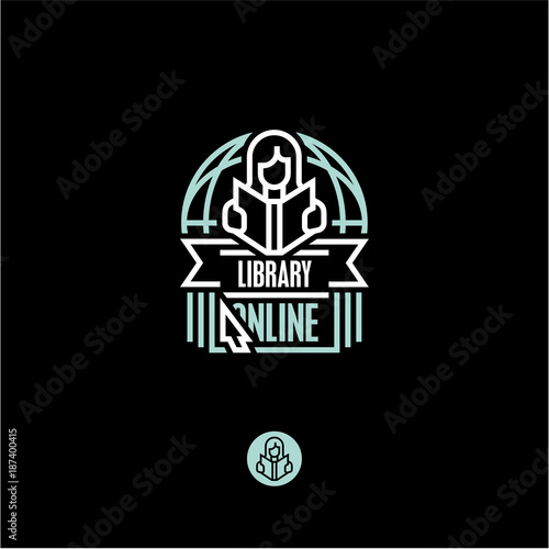 library icon, book, reading book