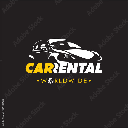Car rental company logo, rent a car