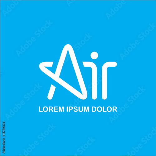air logo, a letter, star logo