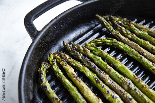 Pan grilled Asparagus photo