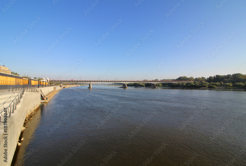 Río Vístula en Varsovia, Polonia