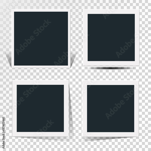 Collection of the concept of rotation of the retro photo frame.