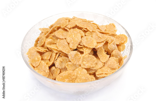 Cereals  balls on a white background