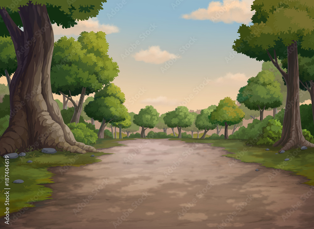 Obraz premium background for jungle and natural at the evening.