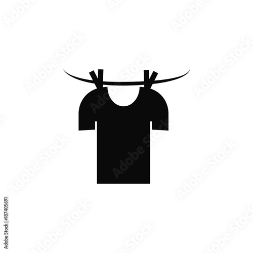 clothes drying on a rope icon. Wash elements. Premium quality graphic design icon. Simple icon for websites, web design, mobile app, info graphics