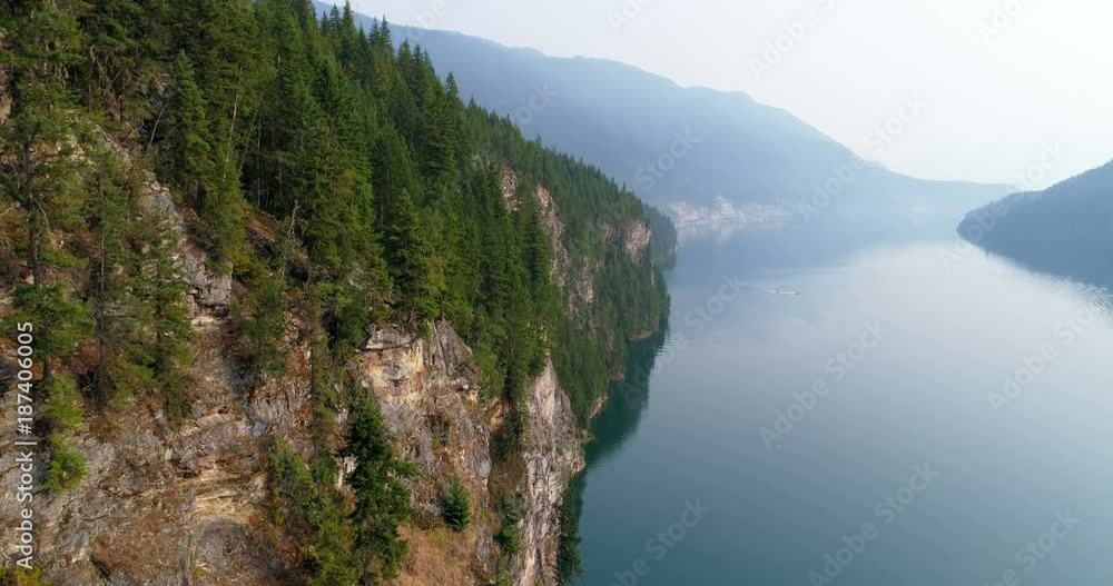 View of beautiful mountain ranges and lake View of beautiful mountain ranges and lake
