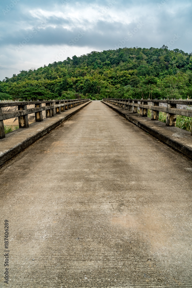 Concrete bridge in countryside Concrete bridge in countryside